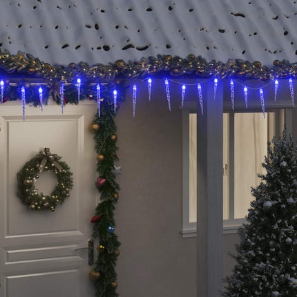 Julbelysning 200 LEDs blå 20 m akryl PVC