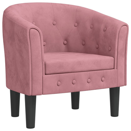 Fåtölj rosa sammet
