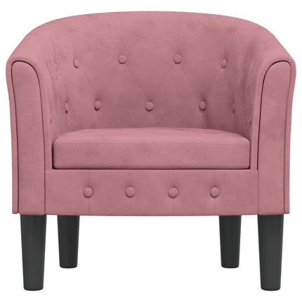 Fåtölj rosa sammet