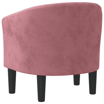 Fåtölj rosa sammet
