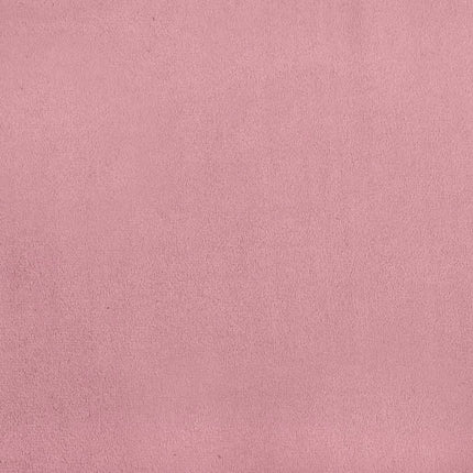 Fåtölj med fotpall rosa sammet