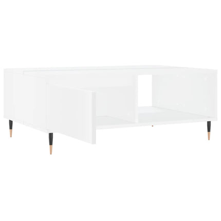 Soffbord vit 90x60x35 cm konstruerat trä