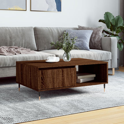 Soffbord brun ek 90x60x35 cm konstruerat trä