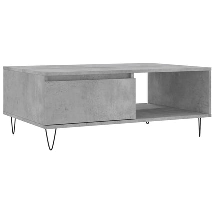 Soffbord betonggrå 90x60x35 cm konstruerat trä