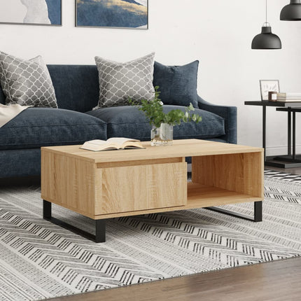 Soffbord sonoma-ek 90x60x35 cm konstruerat trä