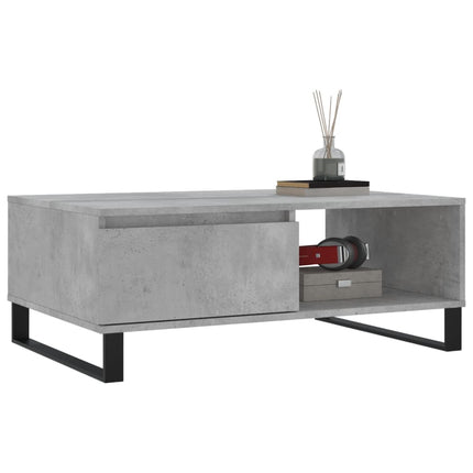 Soffbord betonggrå 90x60x35 cm konstruerat trä