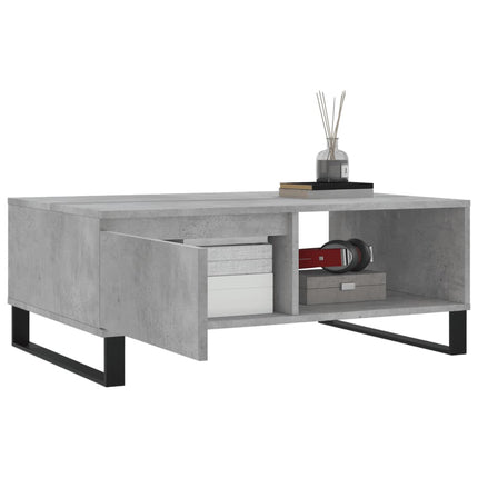 Soffbord betonggrå 90x60x35 cm konstruerat trä