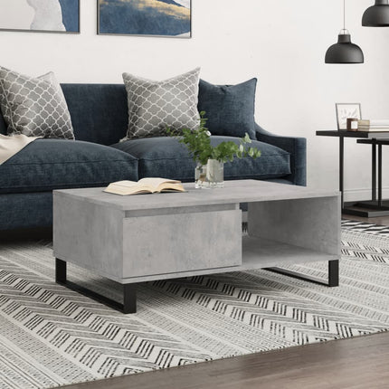 Soffbord betonggrå 90x60x35 cm konstruerat trä