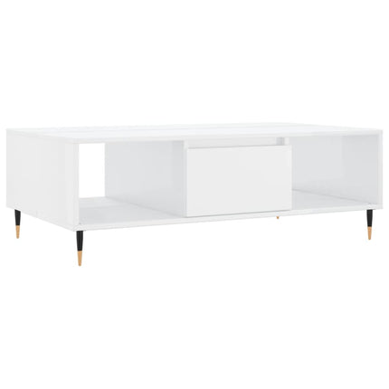 Soffbord vit högglans 104x60x35 cm konstruerat trä