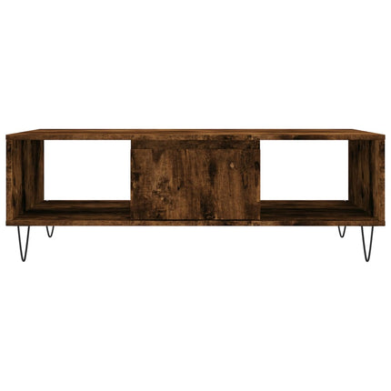 Soffbord rökfärgad ek 104x60x35 cm konstruerat trä