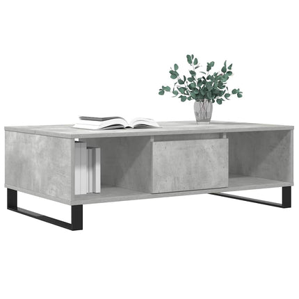 Soffbord betonggrå 104x60x35 cm konstruerat trä