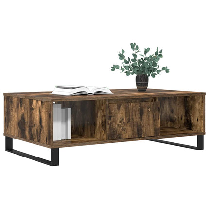 Soffbord rökfärgad ek 104x60x35 cm konstruerat trä