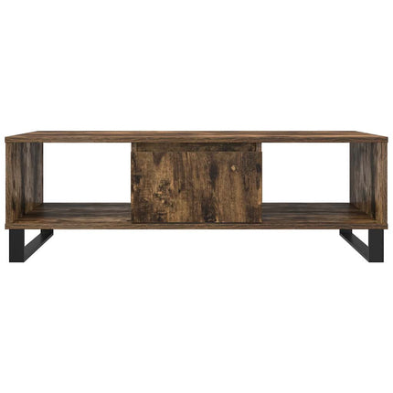 Soffbord rökfärgad ek 104x60x35 cm konstruerat trä