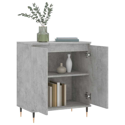 Byrå betonggrå 60x35x70 cm konstruerat trä