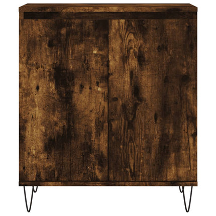 Byrå rökfärgad ek 60x35x70 cm konstruerat trä