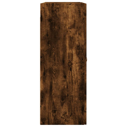 Väggskåp rökfärgad ek 69,5x34x90 cm