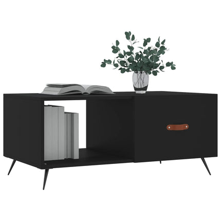 Soffbord svart 90x50x40 cm konstruerat trä