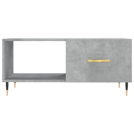 Soffbord betonggrå 90x50x40 cm konstruerat trä