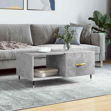 Soffbord betonggrå 90x50x40 cm konstruerat trä