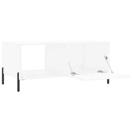 Soffbord vit 90x50x40 cm konstruerat trä