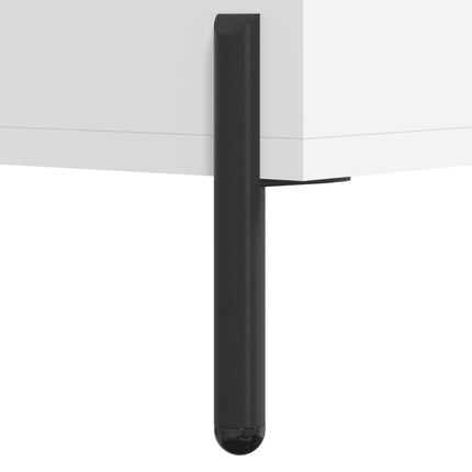 Soffbord vit 90x50x40 cm konstruerat trä