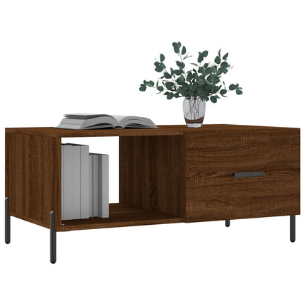 Soffbord brun ek 90x50x40 cm konstruerat trä