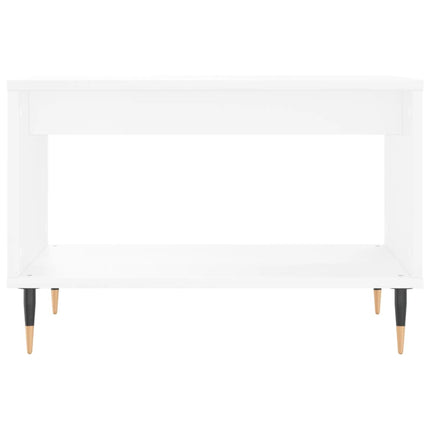 Soffbord vit 60x50x40 cm konstruerat trä