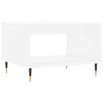 Soffbord vit 60x50x40 cm konstruerat trä