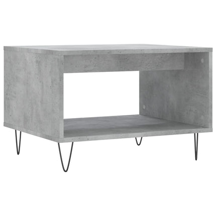 Soffbord betonggrå 60x50x40 cm konstruerat trä