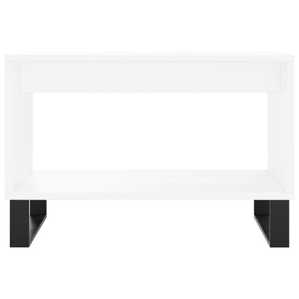 Soffbord vit 60x50x40 cm konstruerat trä