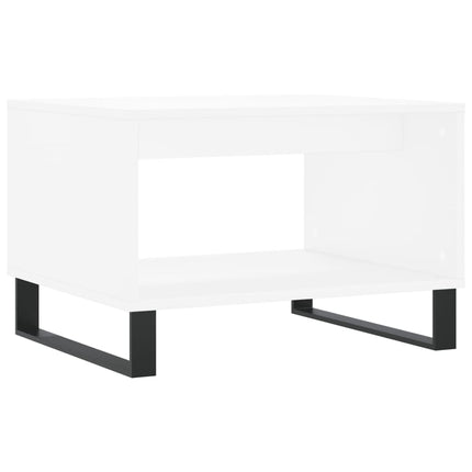 Soffbord vit 60x50x40 cm konstruerat trä