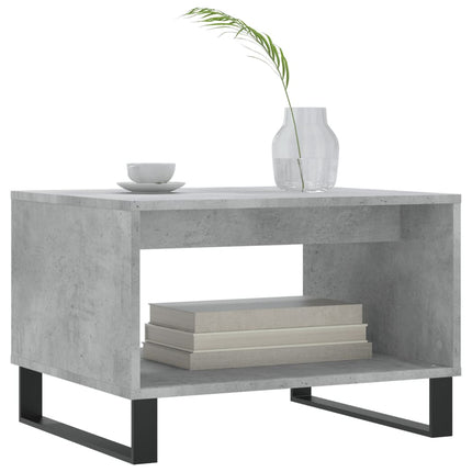 Soffbord betonggrå 60x50x40 cm konstruerat trä