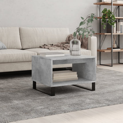 Soffbord betonggrå 60x50x40 cm konstruerat trä