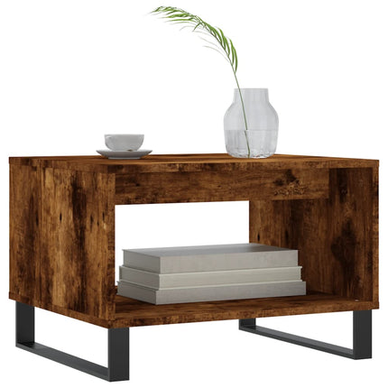 Soffbord rökfärgad ek 60x50x40 cm konstruerat trä