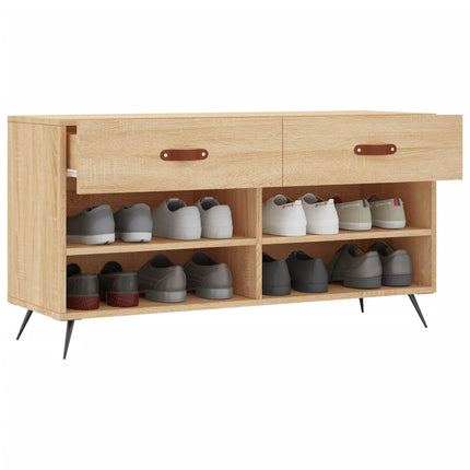 Skobänk sonoma-ek 102x35x55 cm konstruerat trä