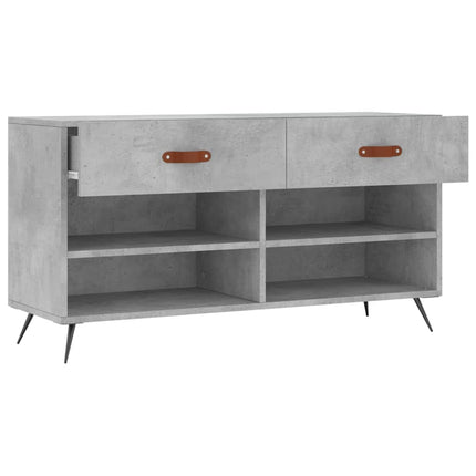 Skobänk betonggrå 102x35x55 cm konstruerat trä