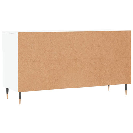 Skobänk vit 102x35x55 cm konstruerat trä