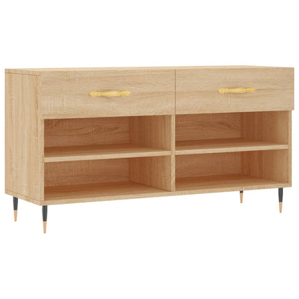 Skobänk sonoma-ek 102x35x55 cm konstruerat trä