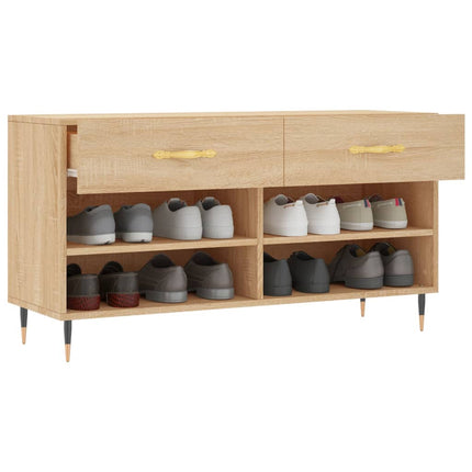 Skobänk sonoma-ek 102x35x55 cm konstruerat trä