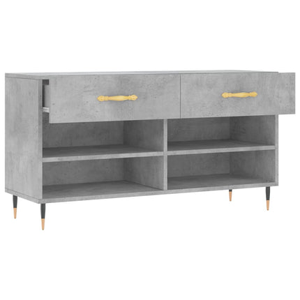 Skobänk betonggrå 102x35x55 cm konstruerat trä