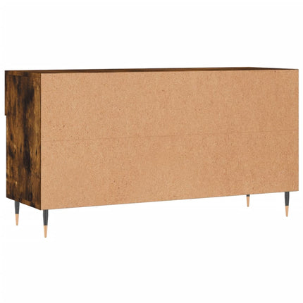 Skobänk rökfärgad ek 102x35x55 cm konstruerat trä