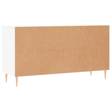 Skobänk vit 102x35x55 cm konstruerat trä