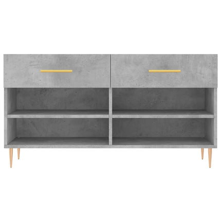 Skobänk betonggrå 102x35x55 cm konstruerat trä