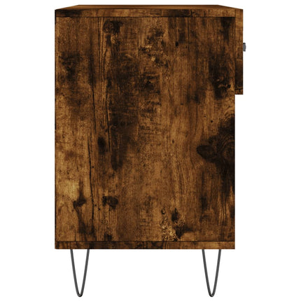 Skobänk rökfärgad ek 102x35x55 cm konstruerat trä