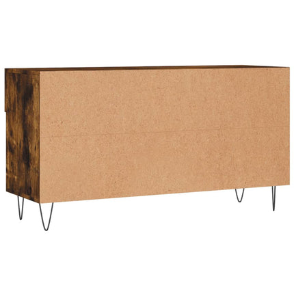 Skobänk rökfärgad ek 102x35x55 cm konstruerat trä