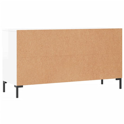 Skobänk vit högglans 102x35x55 cm konstruerat trä
