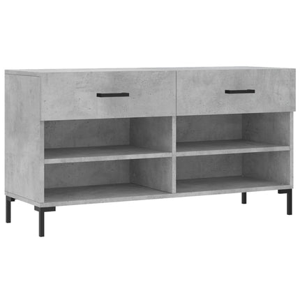 Skobänk betonggrå 102x35x55 cm konstruerat trä