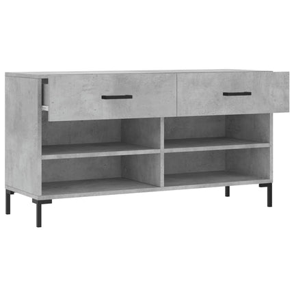 Skobänk betonggrå 102x35x55 cm konstruerat trä