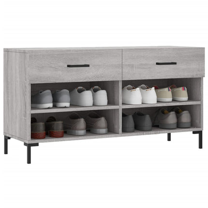 Skobänk grå sonoma 102x35x55 cm konstruerat trä