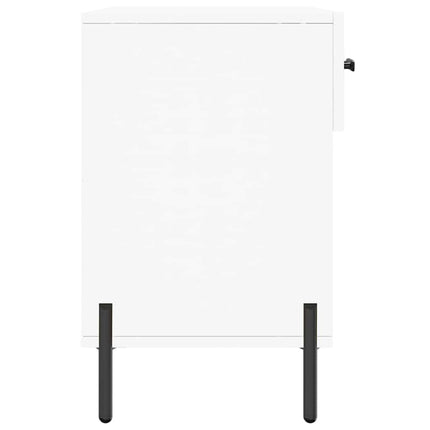 Skobänk vit 102x35x55 cm konstruerat trä
